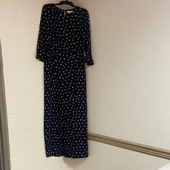 Boden Dark Blue Jumpsuit with Floral Accents - Picture 6 of 6